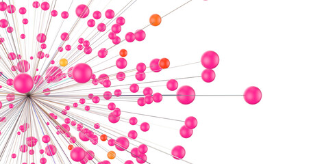 Aufkleber - Telecommunication concept with abstract network structure