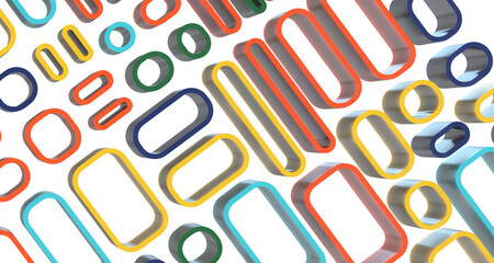 Poster - Color Blend Rainbow Trendy Low Poly BG Design