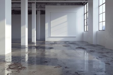 Poster - Spacious Open Office Layout with Modern Design Elements