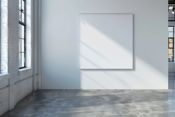 Poster - Bright Industrial Workspace with Polished Concrete Floor