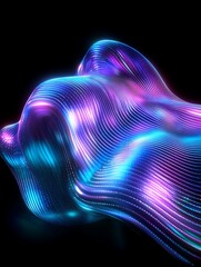 Poster - abstract waves of vibrant colors create a stunning visual experience in this digital art piece. a mi
