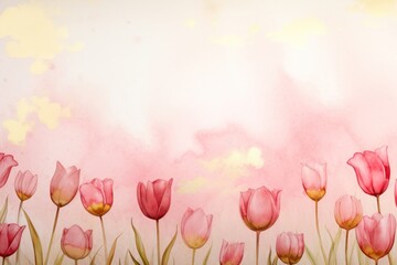 Sticker - Tulip watercolor backgrounds outdoors painting.