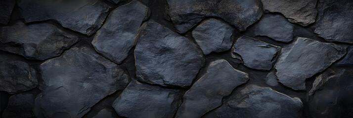 Wall Mural - Black or dark gray rough grainy stone texture background