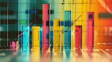 Create a manual graphic that displays numerical data using bar charts.