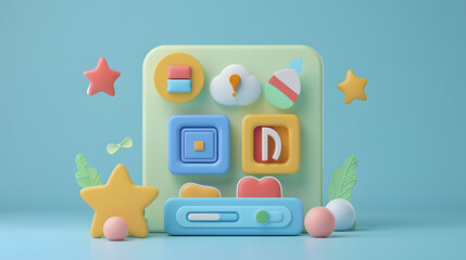 Wall Mural - Prototype Icon User Experience 3D