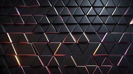 Poster - dark triangles abstract background