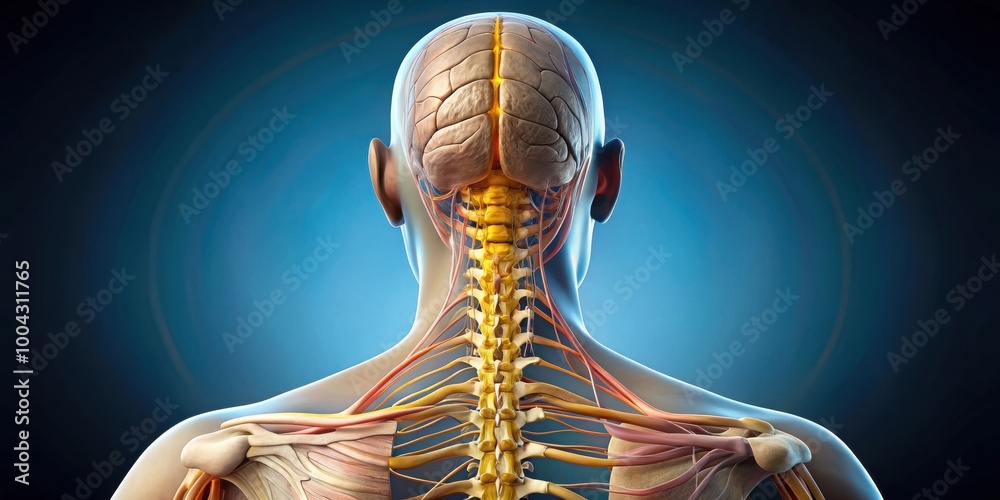Anatomy of the posterior side of the cervical part of the spinal cord ...