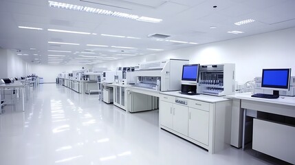 Poster - A state-of-the-art biotech lab pioneering groundbreaking innovations in agriculture and health.
