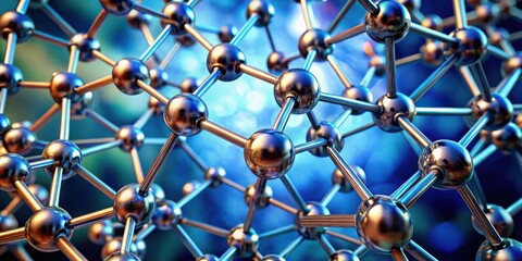 Wall Mural - abstract geometric lattice structure representing molecular scope and complexity