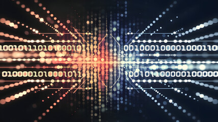 Poster - Digital Convergence: Abstract Binary Code Streams Converge