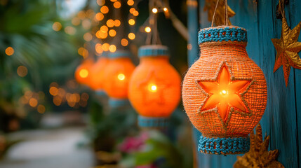 oil lamps with marigold flowers