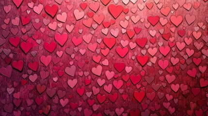 Wall Mural - Heart pattern graphic in 4K. Love and compassion. Valentine vibe.