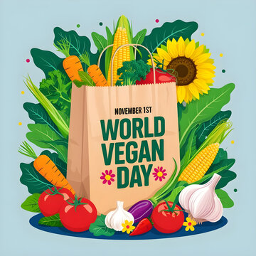 November 1st, Happy World Vegan Day, Embrace a Plant-Based Future.