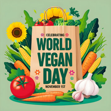 November 1st, Happy World Vegan Day, Embrace a Plant-Based Future.