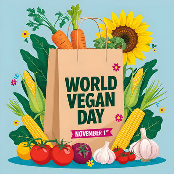 November 1st, Happy World Vegan Day, Embrace a Plant-Based Future.