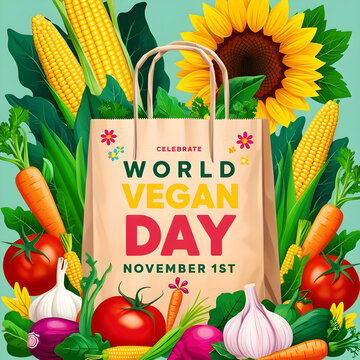 November 1st, Happy World Vegan Day, Embrace a Plant-Based Future.