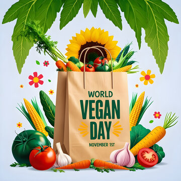 November 1st, Happy World Vegan Day, Embrace a Plant-Based Future.