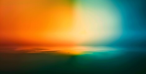 Abstract Blurred Gradient Background Orange Blue Green