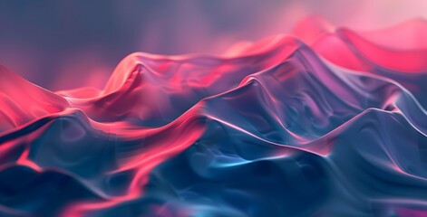 Wall Mural - Abstract Pink And Blue Wavy Background