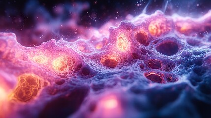 Wall Mural - abstract cell structure: microscopic view of a cell
