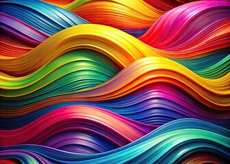 Aufkleber - vibrant abstract background with colorful waves and flowing patterns for modern design projects