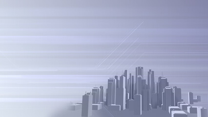 Wall Mural - network city communication technology business 3d illustration