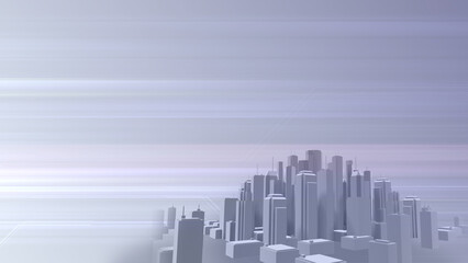 Wall Mural - network city communication technology business 3d illustration