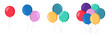 © Bilbo Baggins - Balloons in cartoon flat style. Bunch of balloons. Colored balloons in simple style.