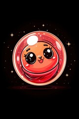 Canvas Print - Cute Cartoon Character in Space