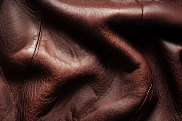 Brown leather texture and background. generative AI