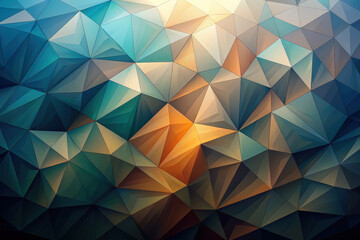 Poster - A dynamic blend of vibrant colors and geometric shapes creating an abstract tapestry reminiscent of ocean waves at dawn. Generative AI
