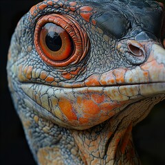 Sticker - Close-up Portrait of a Bird's Head with Intricate Detail