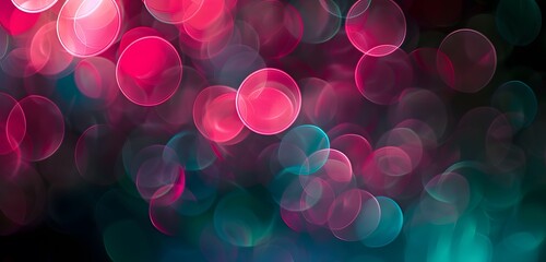 Wall Mural - abstract blurred circles with pink and blue gradient