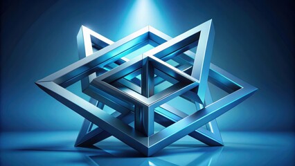 Abstract intersecting planes with shadows creating three dimensional space for design projects