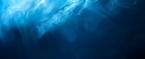 Poster - Abstract Blue Gradient Background with Glowing Lines