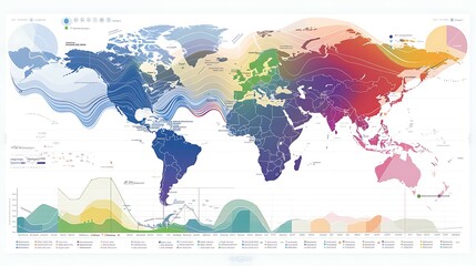 Poster - a heat map displaying financial metrics across different sectors with a color-coded legend, surround