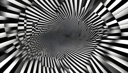 Poster - Mesmerizing Optical Illusion of Pulsating Spiral with Dynamic Rotation and Resizing of Squares