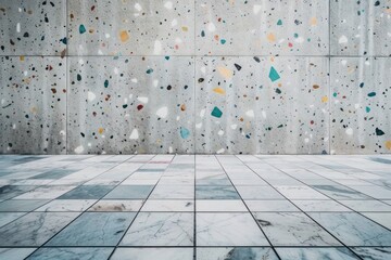 Wall Mural - Terrazzo wall architecture backgrounds.