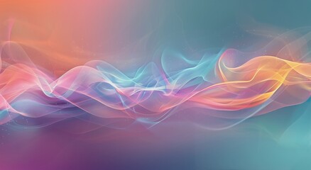 Poster - Abstract Colorful Wave Patterns in Vibrant Hues