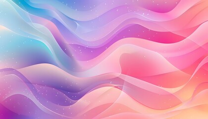 Abstract Colorful Gradient Background with Soft Curves