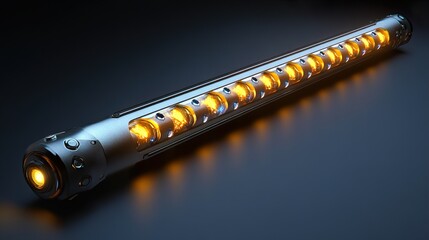 Wall Mural - futuristic glowing cylinder: sci-fi technology concept