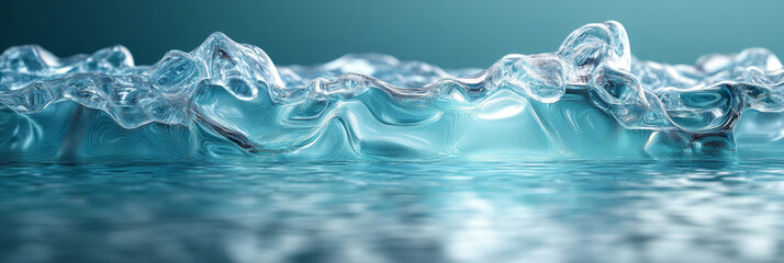 Wall Mural - Abstract water surface with rippling waves.