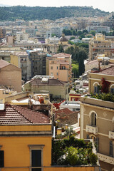 Canvas Print - Panorama of Cagliari opening from the Bastion San Remy, Italy, Sardinia