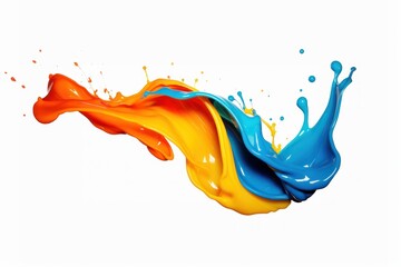 Canvas Print - Painting white background creativity splattered.