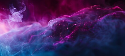 Poster - Abstract Purple Blue Smoke Gradient Background