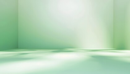 Canvas Print - Light Green Gradient Background with Shadow Effects