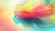 © Vertigo Images - A vibrant digital illustration of a woman with flowing hair.