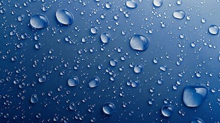 Wall Mural - Blue background with drops of water