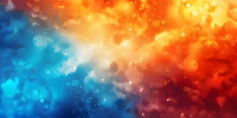 Wall Mural - abstract blue orange red gradient background