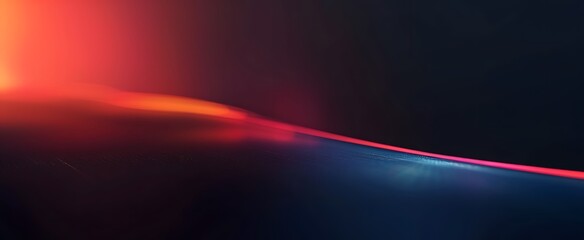 Wall Mural - abstract curved background with red and blue gradient